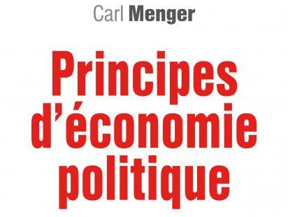 Couverture des "Principes d'économie politique" de Carl Menger